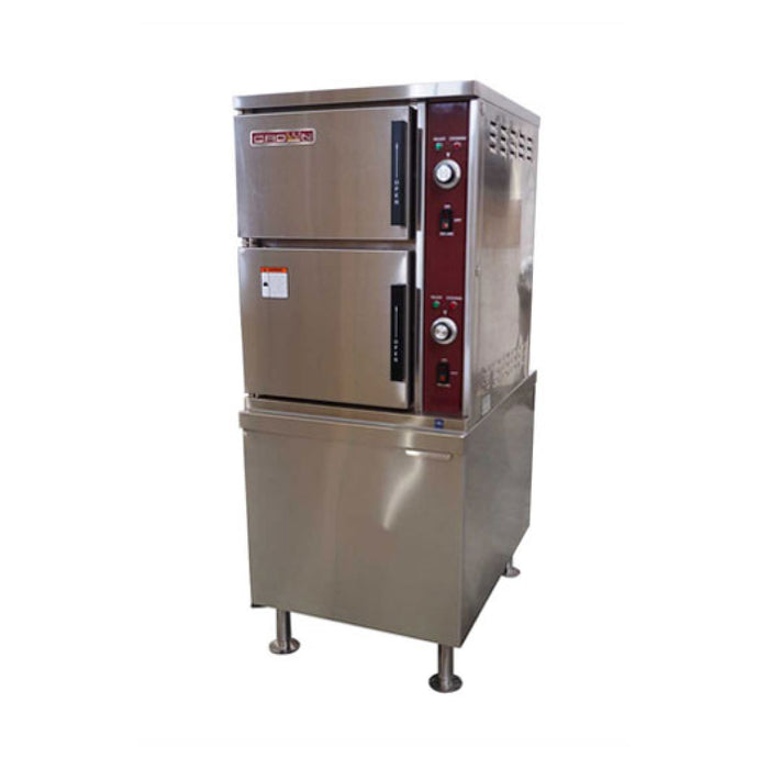 Crown Steam 7-Pan Convection Steamer with Electric Steam and Cabinet SX-34EC