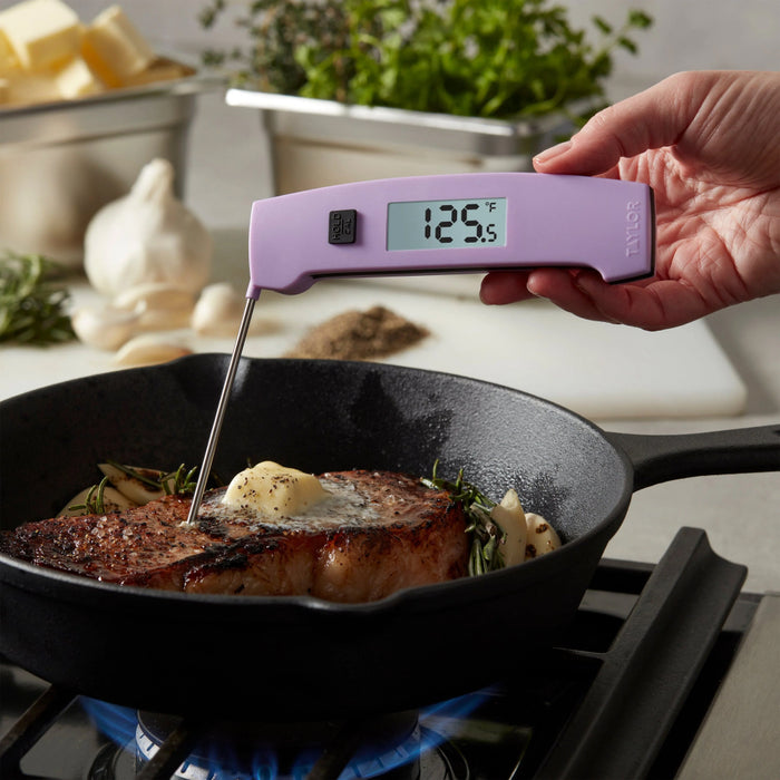 Taylor 5293167 Waterproof Folding Thermocouple Thermometer - Purple