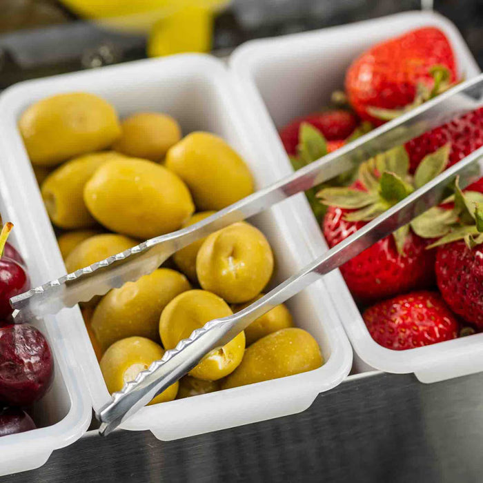 TableCraft 6.5" Stainless Steel Serving Tongs - 4405