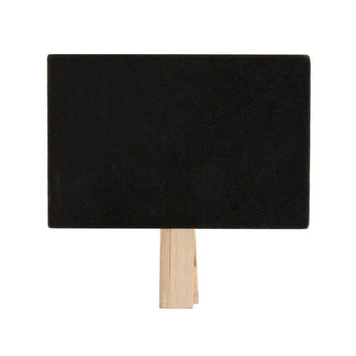 TableCraft BAMCBCP 2.85" Chalkboard with Clothespin Clip - 6/Pack