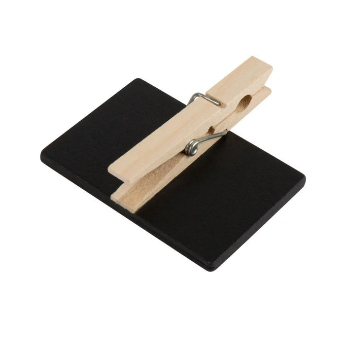 TableCraft BAMCBCP 2.85" Chalkboard with Clothespin Clip - 6/Pack