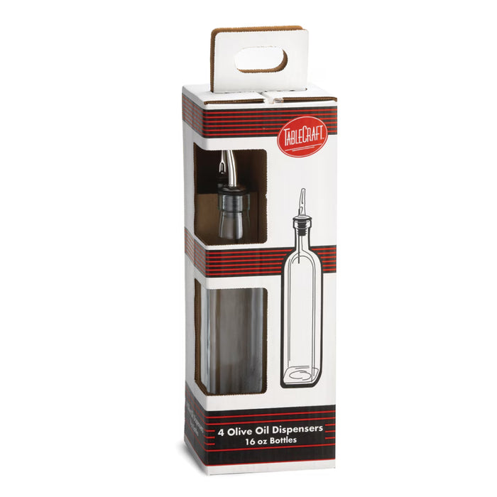 TableCraft H916-4 16 Oz. Prima Oil / Vinegar Bottle Dispenser - 4/Case