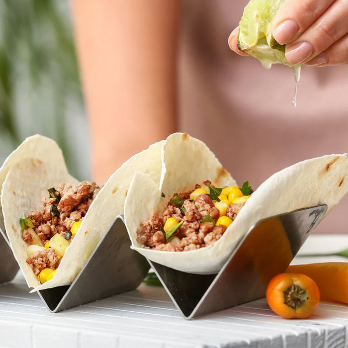 Winco TCHS-12 Stainless Steel Taco Holder / Server - 1-2 Slots