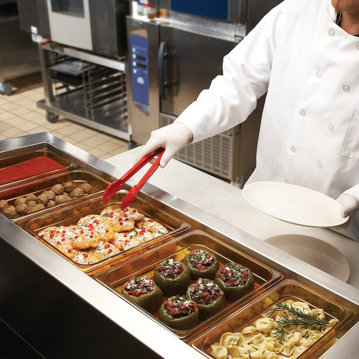 Cambro 12TGS 12" Camwear Scallop Grip Serving Tongs