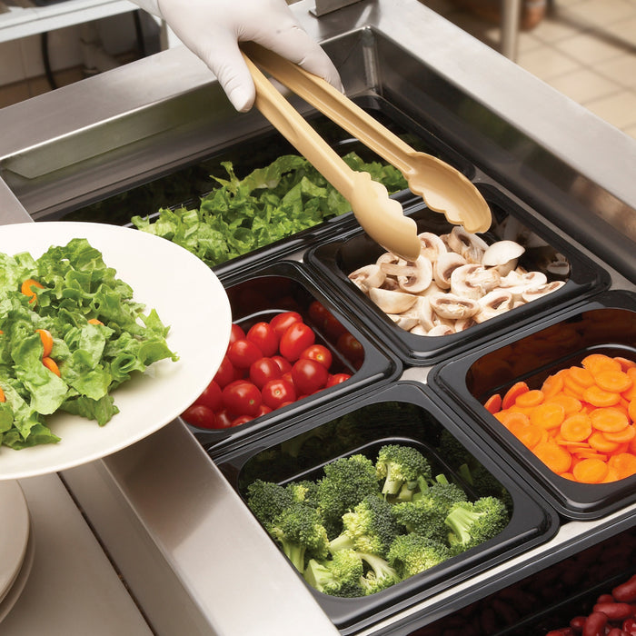 Cambro 12TGS 12" Camwear Scallop Grip Serving Tongs