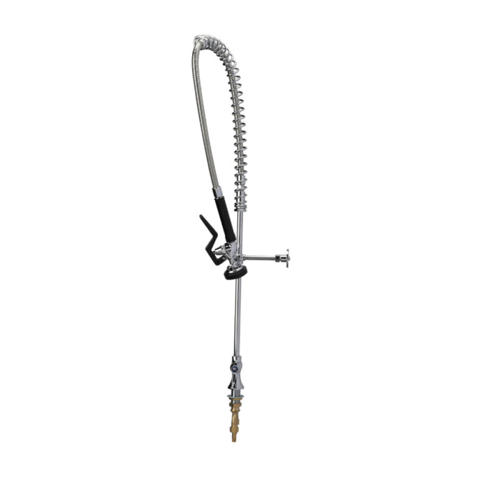 Top-Line TLL50-1100-BRZ Pre-Rinse, Single Hole Base, 18" Flexible Inlets, 6" Wall Bracket
