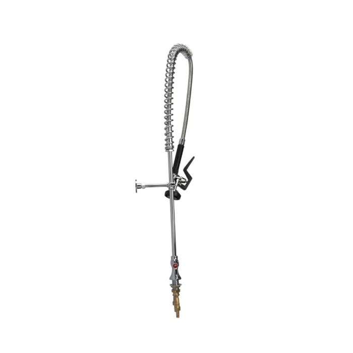 Top-Line TLL50-1100-BRZ Pre-Rinse, Single Hole Base, 18" Flexible Inlets, 6" Wall Bracket