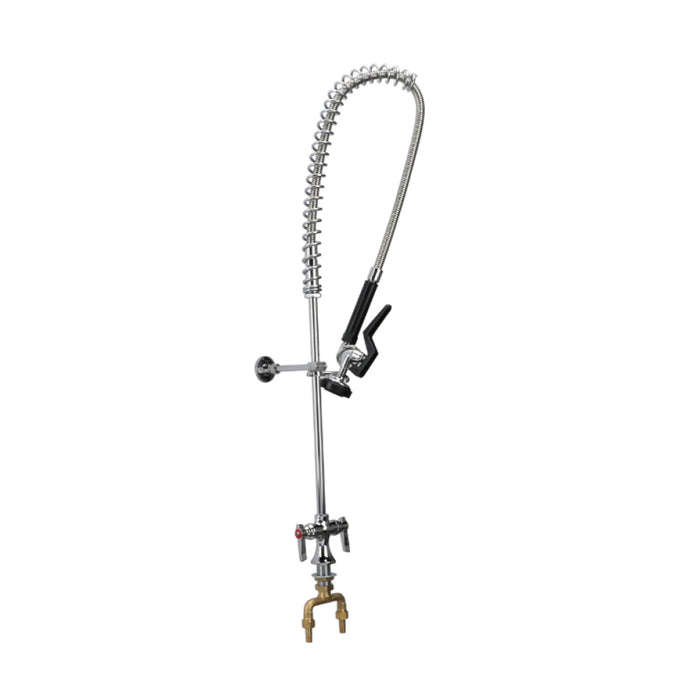 Top-Line TLL50-1100-BRZ Pre-Rinse, Single Hole Base, 18" Flexible Inlets, 6" Wall Bracket