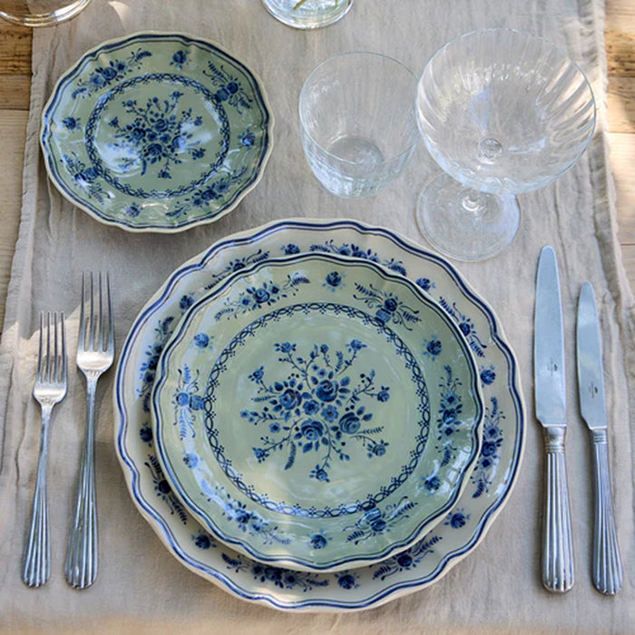 Costa Nova 6.6" Vila Olive-Blue Bread Plate - TP172-OBL