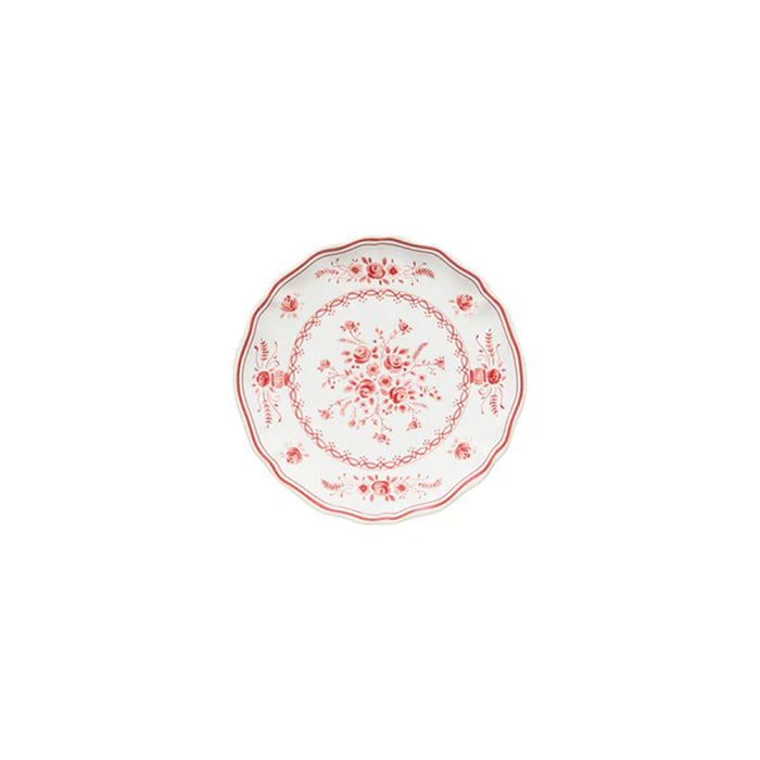 Costa Nova 6.6" Vila White-Red Bread Plate - 6/Case - TP172-WRD