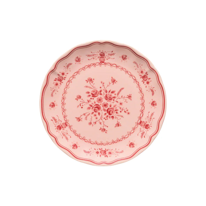 Costa Nova 8.37" Vila Pink-Red Round Stoneware Salad/Dessert Plate - TP213-PRD