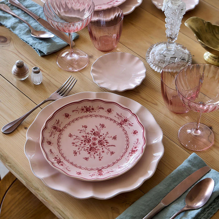 Costa Nova 8.37" Vila Pink-Red Round Stoneware Salad/Dessert Plate - TP213-PRD