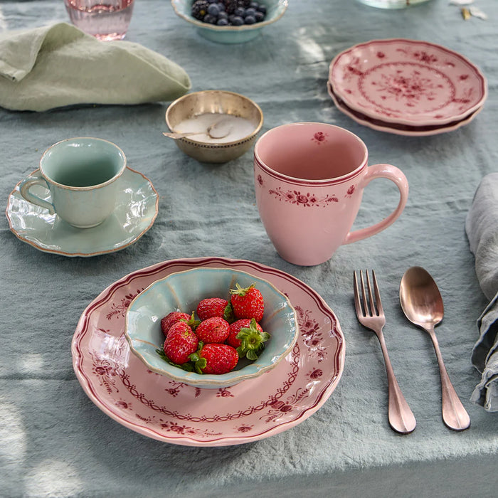 Costa Nova 8.37" Vila Pink-Red Round Stoneware Salad/Dessert Plate - TP213-PRD