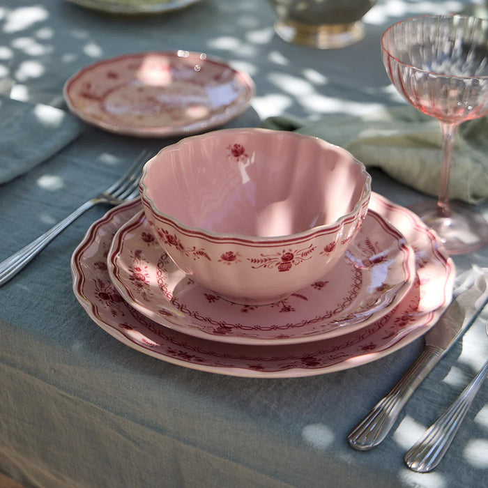 Costa Nova 8.37" Vila Pink-Red Round Stoneware Salad/Dessert Plate - TP213-PRD