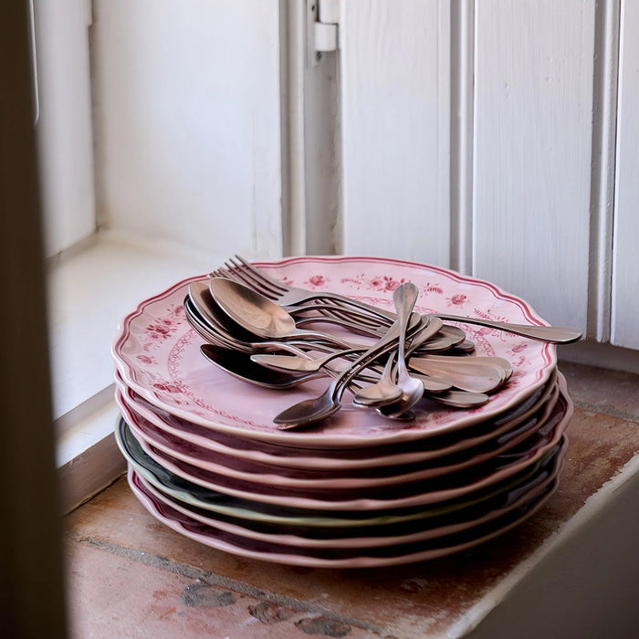 Costa Nova 8.37" Vila Pink-Red Round Stoneware Salad/Dessert Plate - TP213-PRD