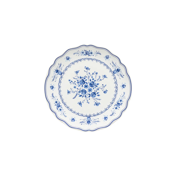 Costa Nova 8.37" Vila White-Blue Round Stoneware Salad/Dessert Plate - TP213-WBL
