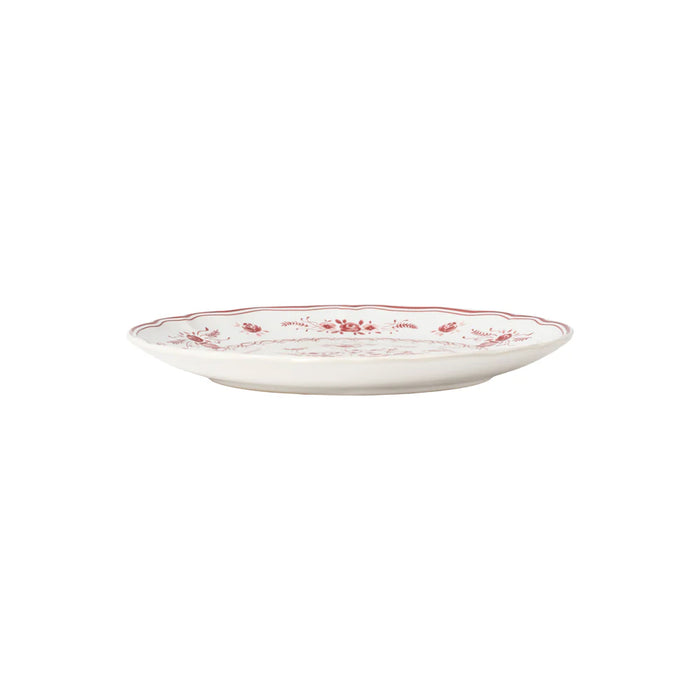 Costa Nova 8.37" Vila White-Red Round Stoneware Salad/Dessert Plate - TP213-WRD
