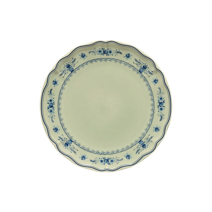 Costa Nova 10.6" Vila Olive-Blue Round Stoneware Dinner Plate - TP273-OBL