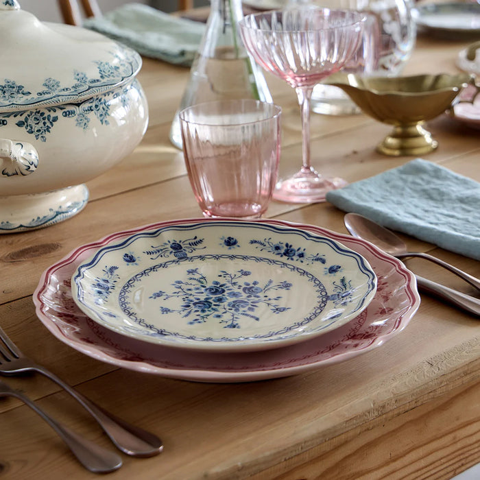 Costa Nova 10.6" Vila Pink-Red Round Stoneware Dinner Plate - TP273-PRD