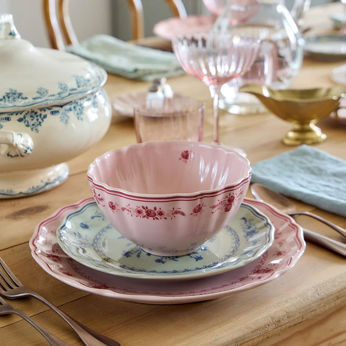 Costa Nova 10.6" Vila Pink-Red Round Stoneware Dinner Plate - TP273-PRD