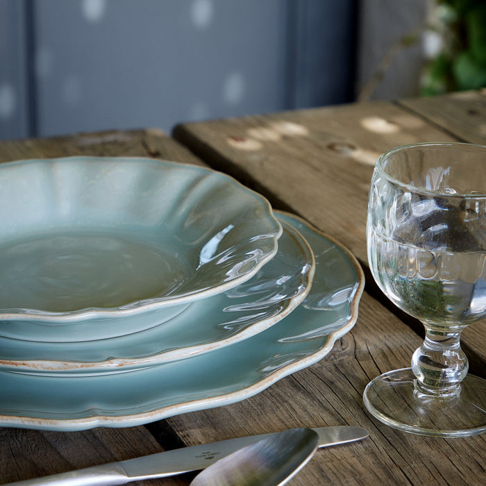 Costa Nova 10.75" Alentejo Turquoise Round Stoneware Dinner Plate - 6/Case - TP273-TRQ