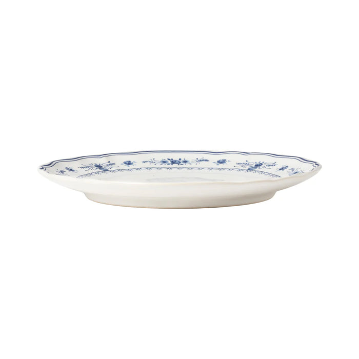 Costa Nova 10.6" Vila White-Blue Round Stoneware Dinner Plate - TP273-WBL