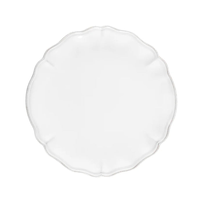 Costa Nova 10.75" Alentejo White Round Stoneware Dinner Plate - 6/Case - TP273-WHT