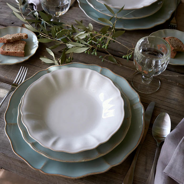 Costa Nova 13.5" Alentejo Round Turquoise Stoneware Charger Platter - 6/Case - TP331-TRQ
