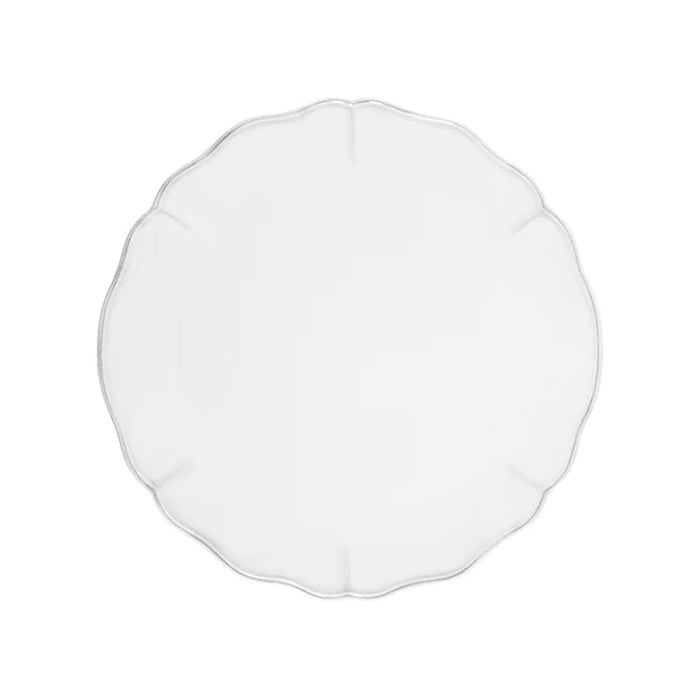 Costa Nova 13.5" Alentejo Round White Stoneware Charger Platter - 6/Case - TP331-WHT