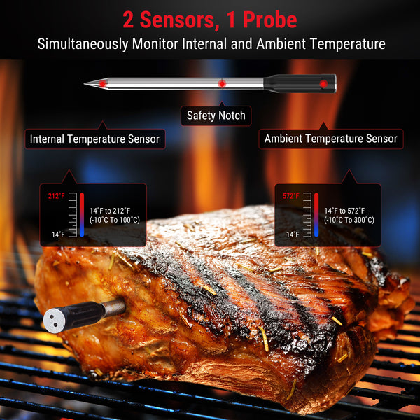 ThermoPro TempSpike TP960W Wireless Meat Thermometer with 500 Remote Range