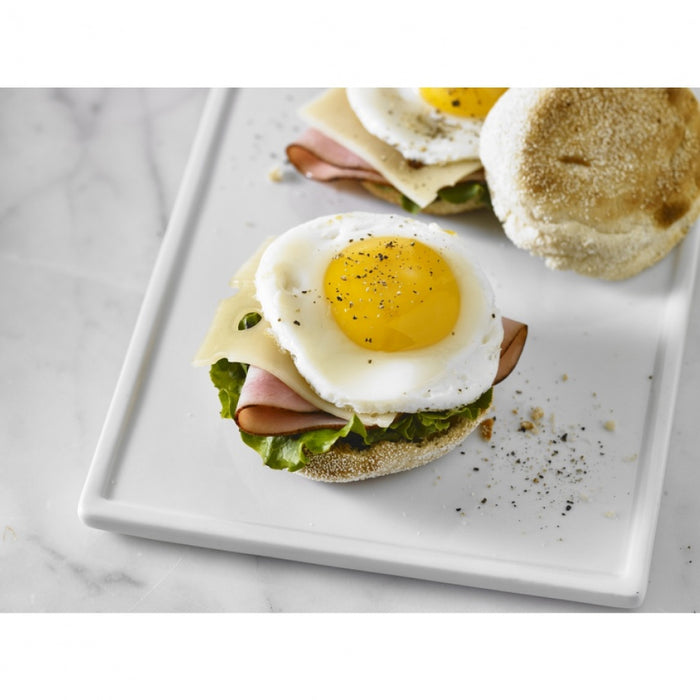 Trudeau 09914030 Silicone Reversible Egg Ring with Handle - Yellow