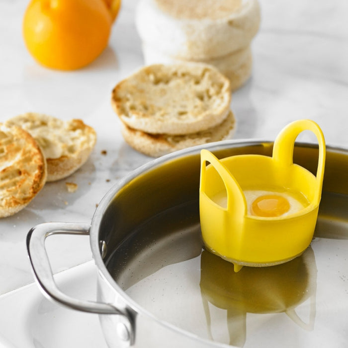 Trudeau 09915025 Silicone Single Egg Poacher Cup - Yellow