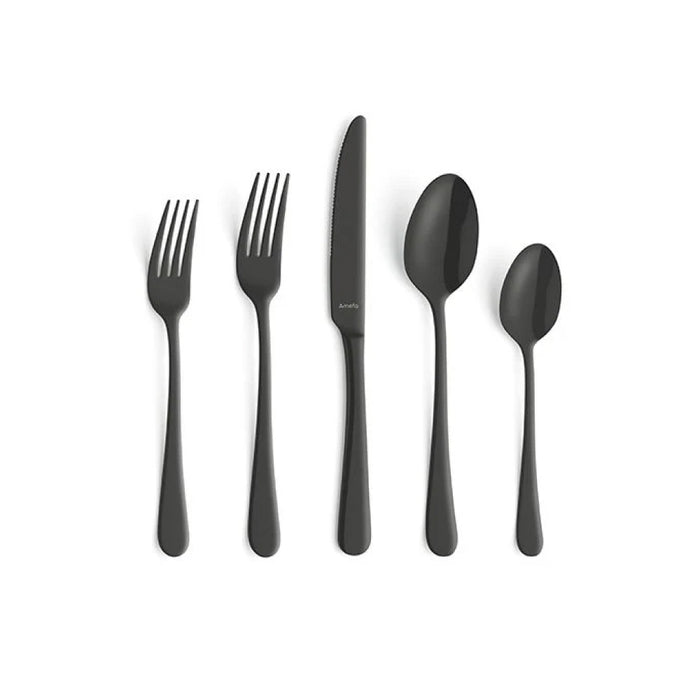 Tableware Cutlery 7.75" Amefa Diplomat Vintage Black PVD Dessert Spoon - 12/Case - 1202VTB000325