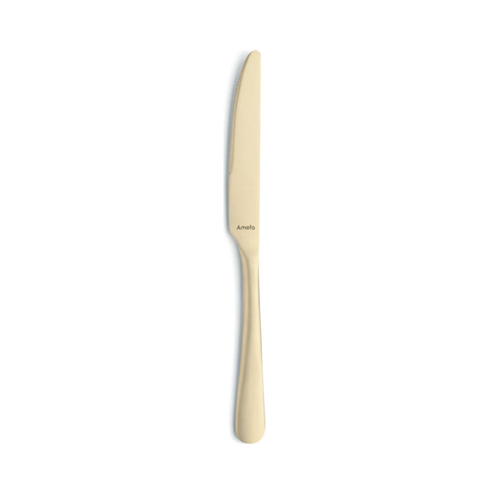 Tableware Cutlery 9.2" Amefa Austin Champagne PVD Dinner Knife - 12/Case - 1410AVB000305