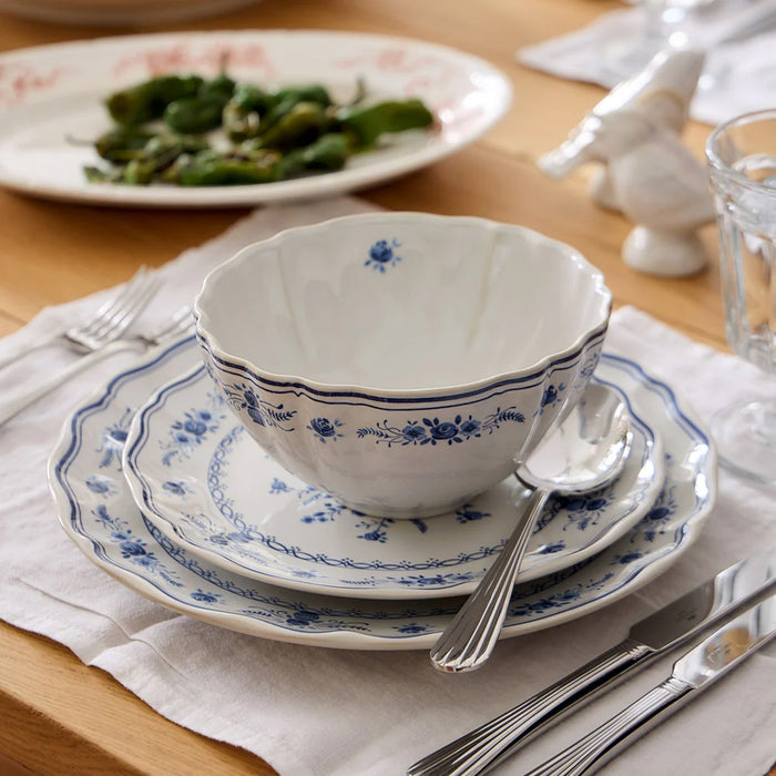 Costa Nova 26 Oz. Vila White-Blue Soup/Cereal Bowl - 6/Case - TS161-WBL