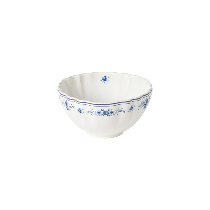 Costa Nova 26 Oz. Vila White-Blue Soup/Cereal Bowl - 6/Case - TS161-WBL