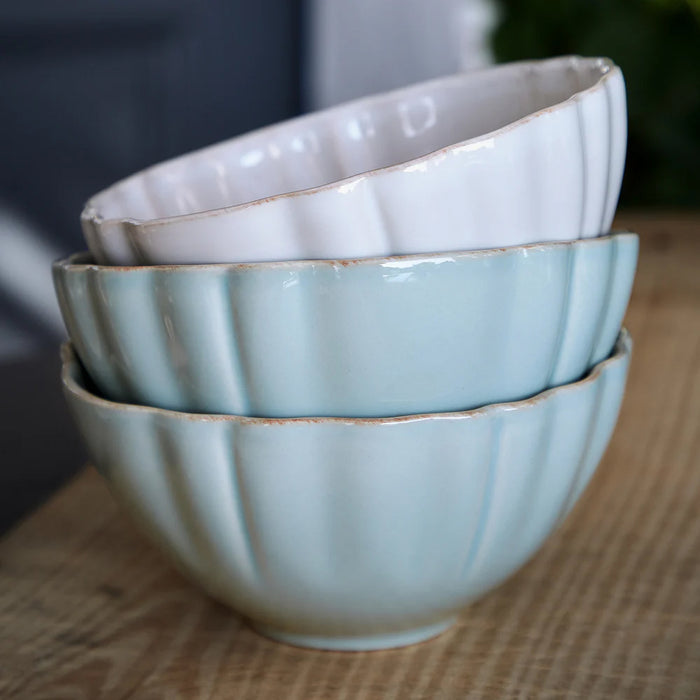 Costa Nova 6.5" Alentejo White Stoneware Cereal Bowl - 6/Case - TS161-WHT