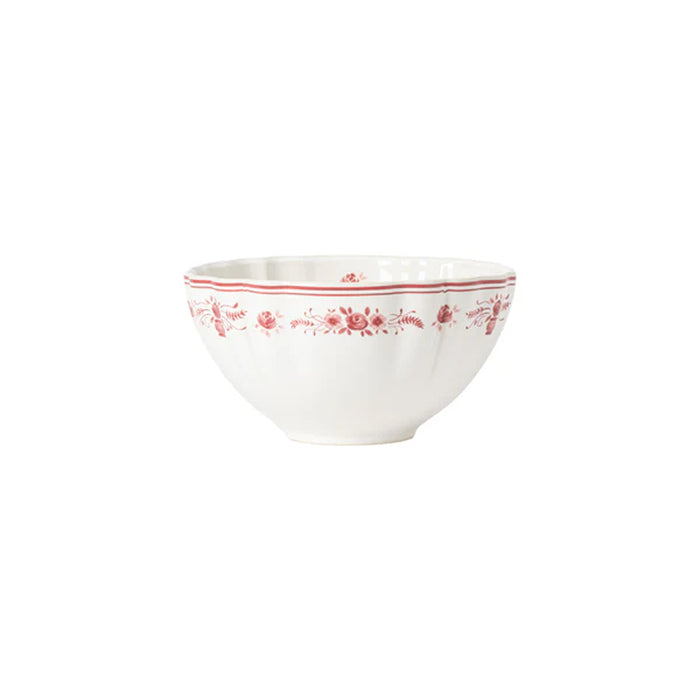 Costa Nova 26 Oz. Vila White-Red Soup/Cereal Bowl - 6/Case - TS161-WRD