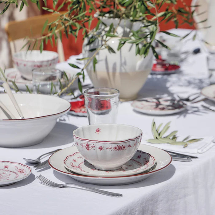 Costa Nova 26 Oz. Vila White-Red Soup/Cereal Bowl - 6/Case - TS161-WRD