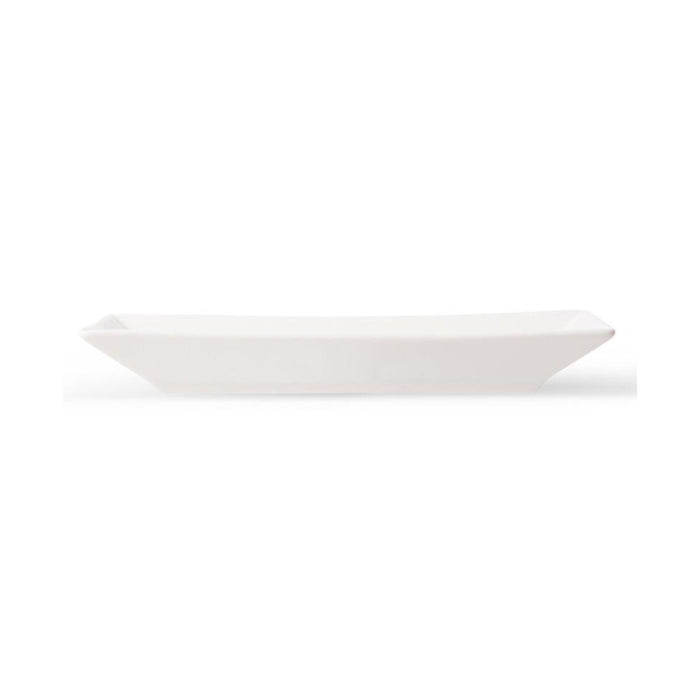 Ariane 9.25" x 4.5" Panorama Ivory Rectangular Porcelain Coupe Plate - 6/Case - ARRARN000011023