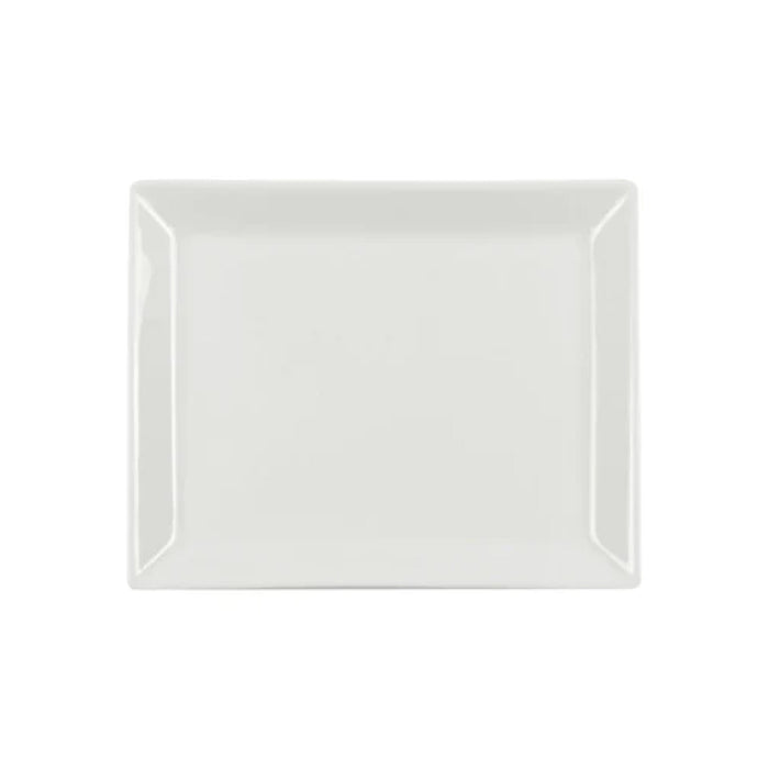 Ariane 10.4" x 8.4" Panorama Ivory Rectangular Porcelain Plate - 6/Case - ARRARN000011027