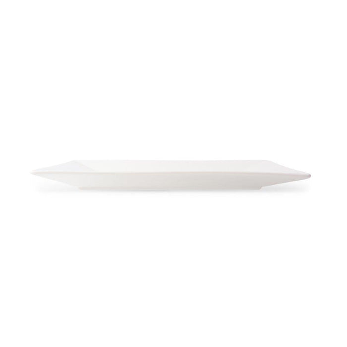 Ariane 13" x 6.5" Panorama Ivory Rectangular Porcelain Plate - 6/Case - ARRARN000011034