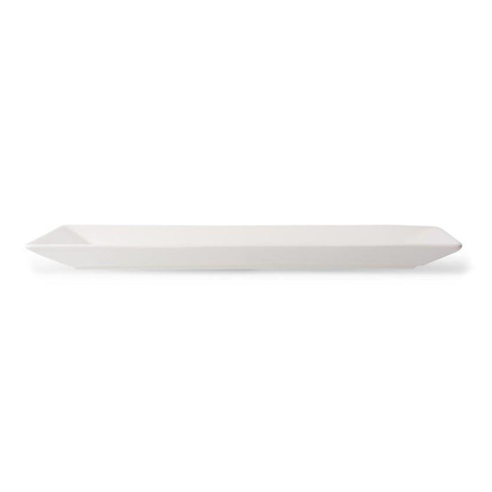 Ariane 15.15" x 7.5" Panorama Ivory Rectangular Porcelain Plate - 6/Case - ARRARN000011038