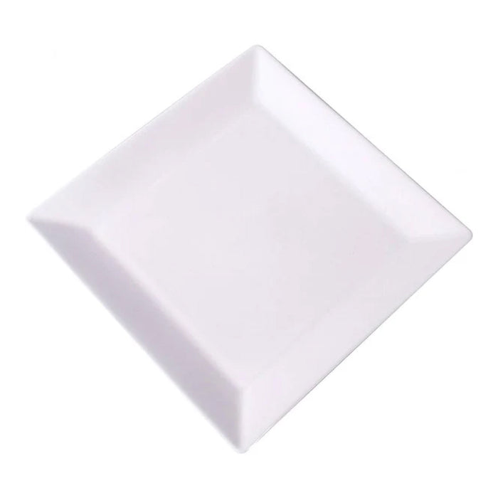 Ariane 10.6" Panorama Ivory Square Porcelain Plate - 6/Case - ARSARN000011027