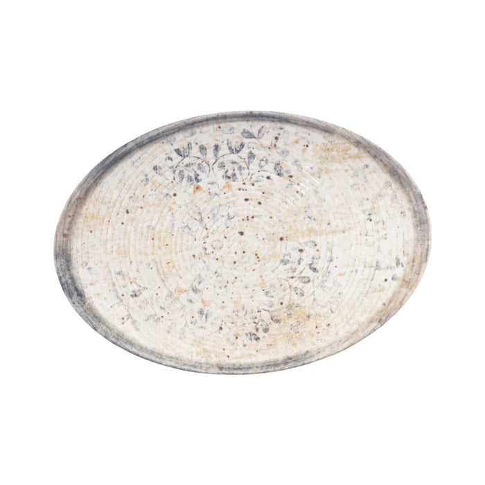 Ariane 11" x 7.8" Astral Oval Porcelain Serving Plate - 12/Case - DTIARN04R015002