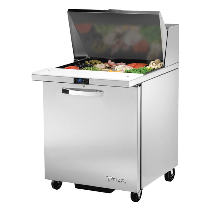 True TSSU-27-12M-C-HC~SPEC3 27" Mega Top 1-Door Salad/Sandwich Prep Table Refrigerator