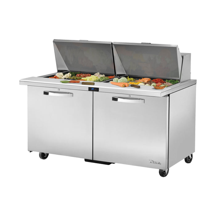 True TSSU-60-24M-B-ST-HC~SPEC3 60" Mega Top 2-Door Salad/Sandwich Prep Table