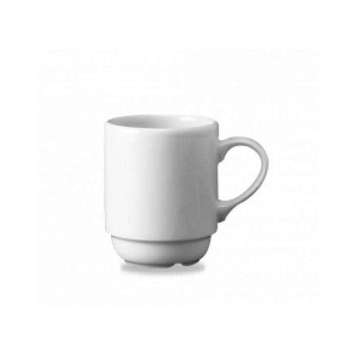 Churchill 10 Oz. Super Vitrified White Holloware Stacking Mug - 24/Case - WH MSS1