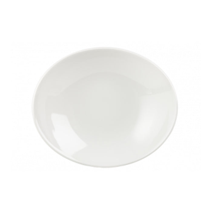 Churchill 21 Oz. Super Vitrified Orbit Oval Coupe Bowl - 12/Case - WH OB101