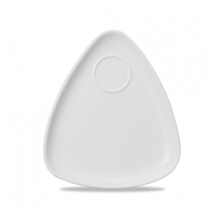 Churchill 9.6" Super Vitrified Snack Attack Triangular Snack Plate - 6/Case - WH TSP1